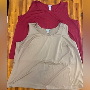 Catherines Tank Top Set in Wine and Beige size 4XL